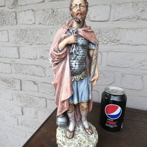 Antique stoneware saint donatius statue figurine religious patron thunderstorms