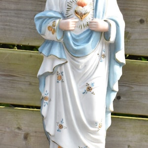 German grafenthal bisque porcelain sacred heart jesus statue