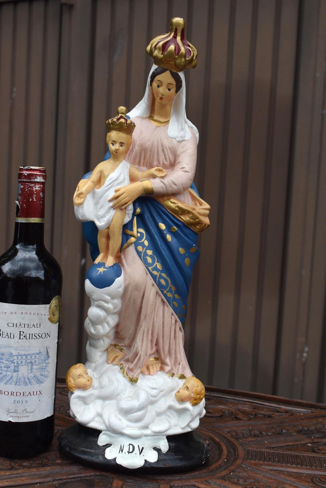 Antique Flemish Chalk Madonna Notre Dame De Victoires Victory Statue - Etsy