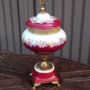 Vintage italian porcelain centerpiece lidded bowl vase putti cherub figurine