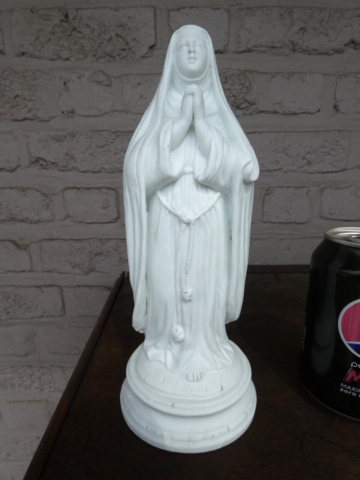 Antique french bisque porcelain saint theresa avila statue figurine