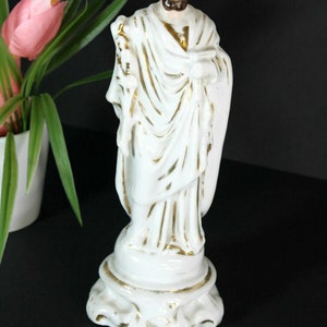 Antique french vieux paris porcelain saint joseph figurine statue