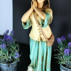 Rare antique religious saint statue jeanne joan of arc
