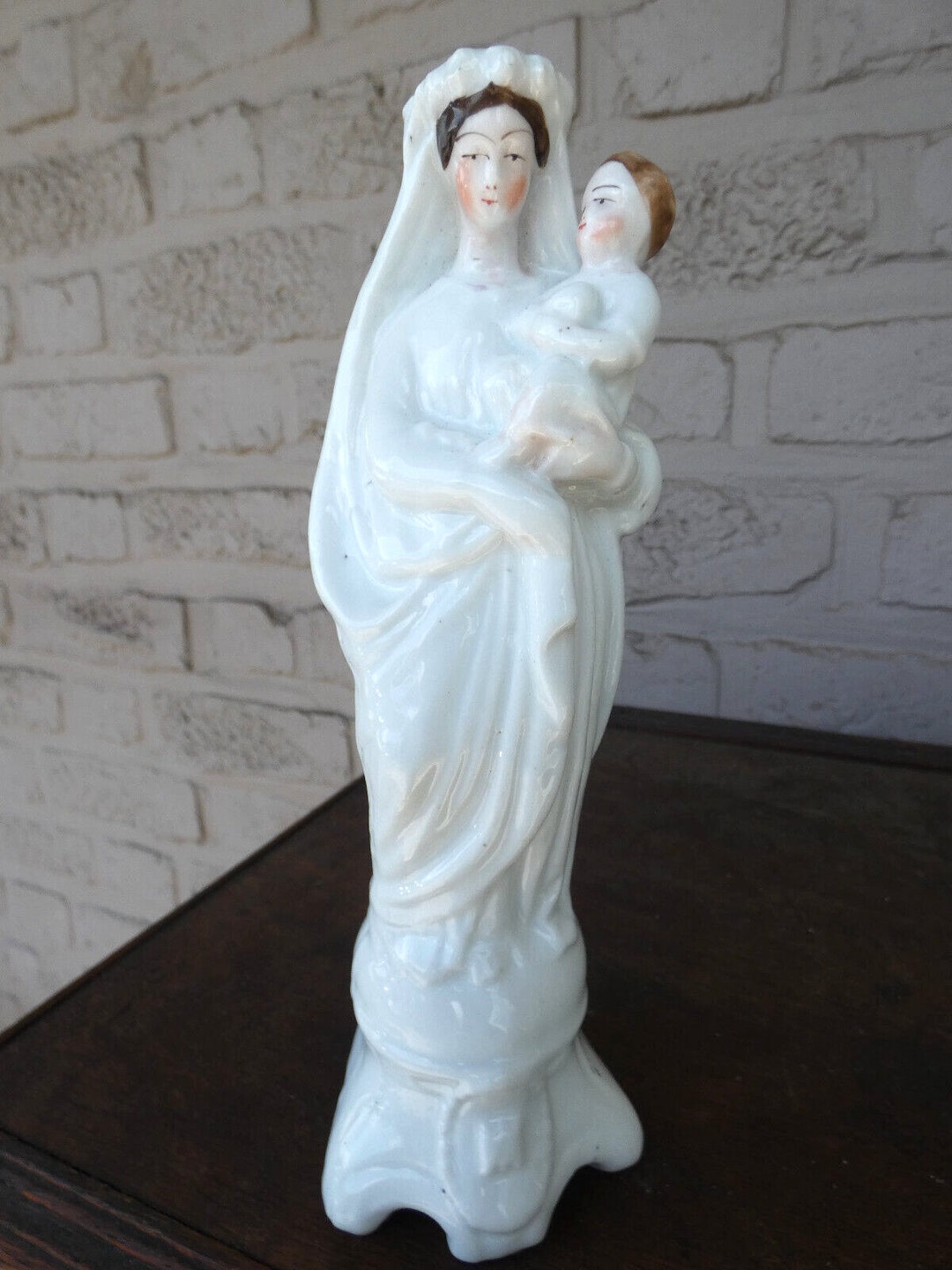 Antique Vieux Paris Porcelain Madonna Mary Figurine Statue Religious - Etsy