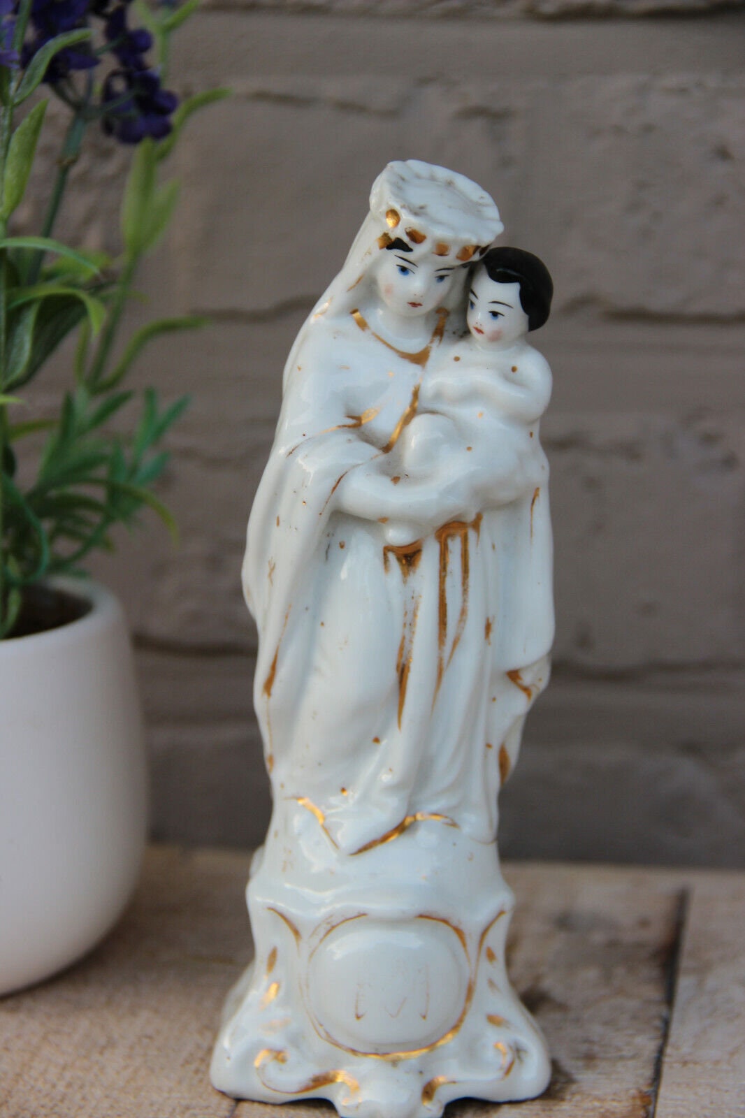 Antique French Vieux Old Porcelain Madonna Figurine - Etsy
