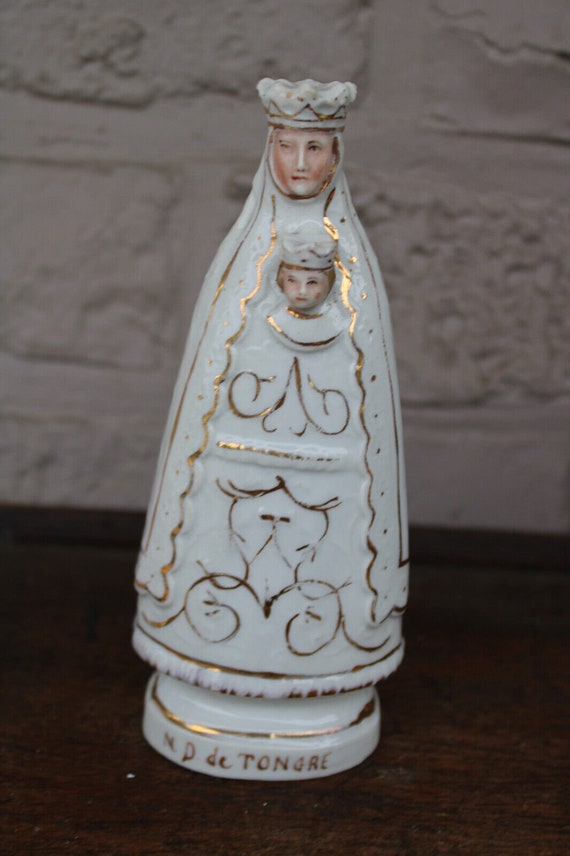Antique Vieux Brussels Porcelain Madonna Notre Dame De Tongre - Etsy