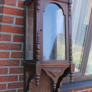 Antique xl 43" wood carved religious wall chapel