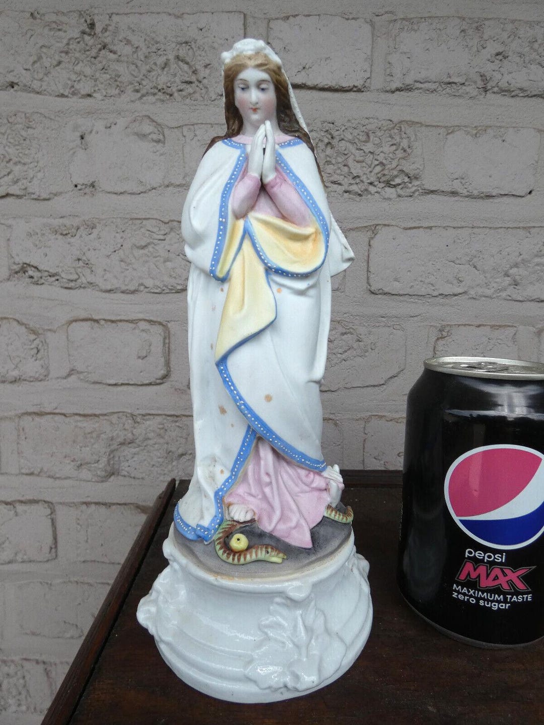 Antique Belgian Vieux Andenne Porcelain Madonna Statue Figurine Rare - Etsy
