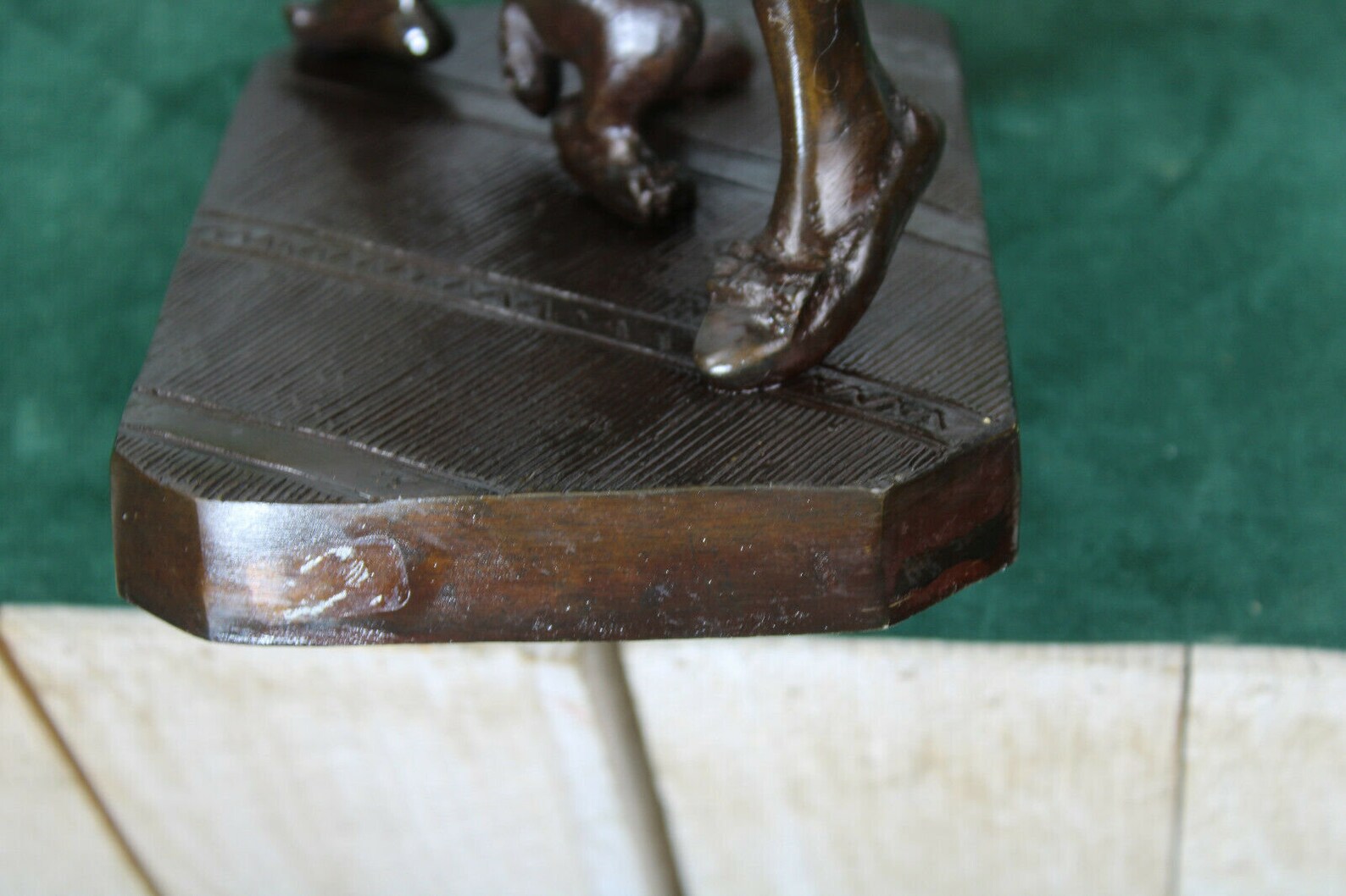 Vintage Bronze Art Deco Statue Dog Trainer Figurine After Etsy