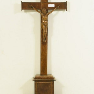 Wooden Cross Standing Orthodox Carved Crucifix Jesus Christ Large 16 ICXC  NIKA