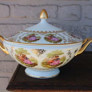 German bavaria porcelain marked victorian scenes bowl tureen