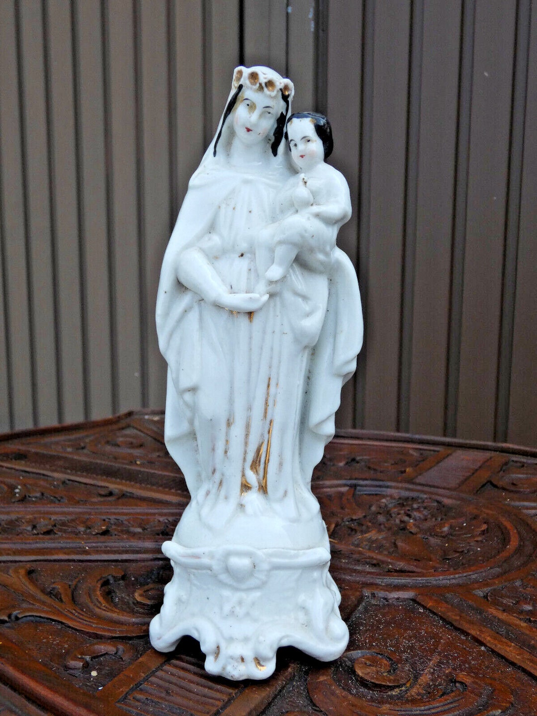 Antique Vieux Paris Porcelain Madonna Religious Figurine Statue - Etsy