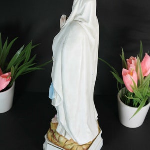 Antique French Porcelain Bisque Notre Dame De Lourdes Madonna Figurine ...