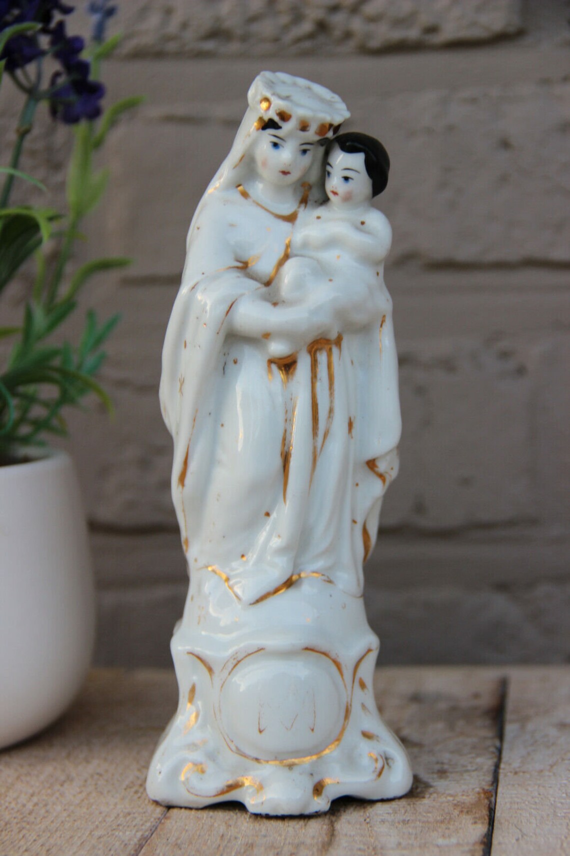 Antique French Vieux Old Porcelain Madonna Figurine - Etsy