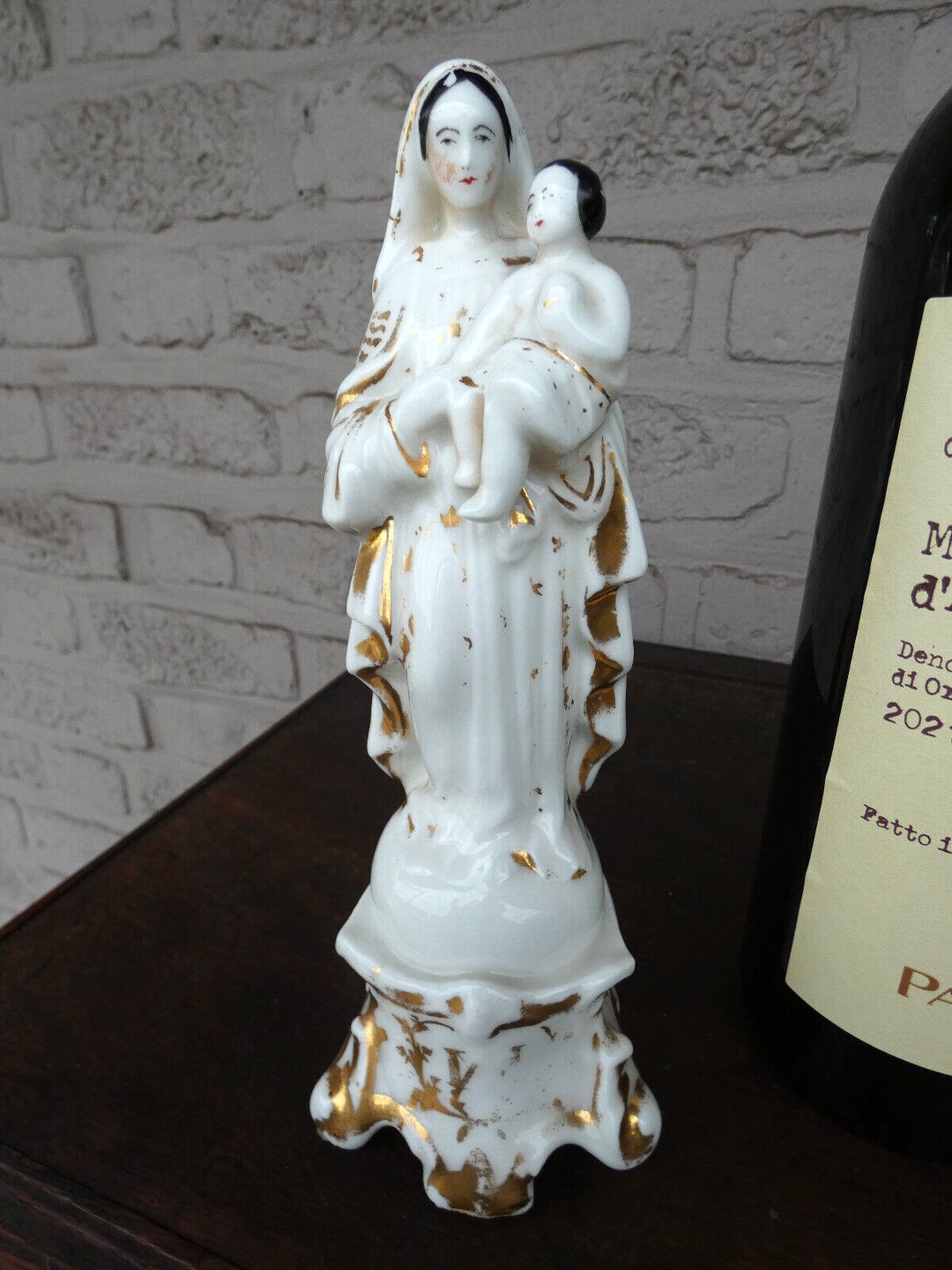 Antique 19thc French Old Paris Porcelain Madonna Figurine Statue - Etsy