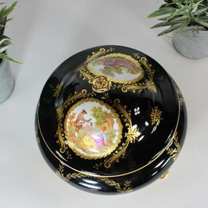 vintage limoges porcelaine bonbonnière boîte décor romantique