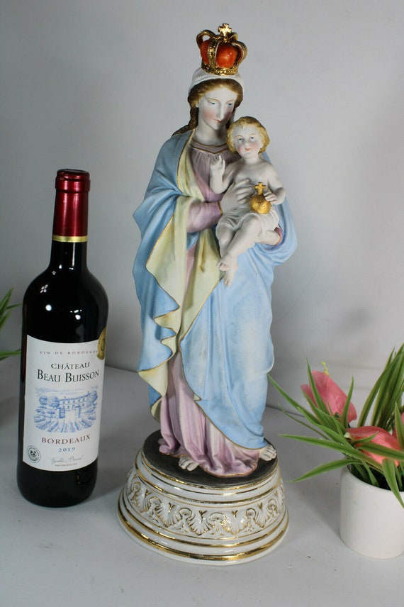 Art Objects Antique vieux paris porcelain madonna figurine statue ...