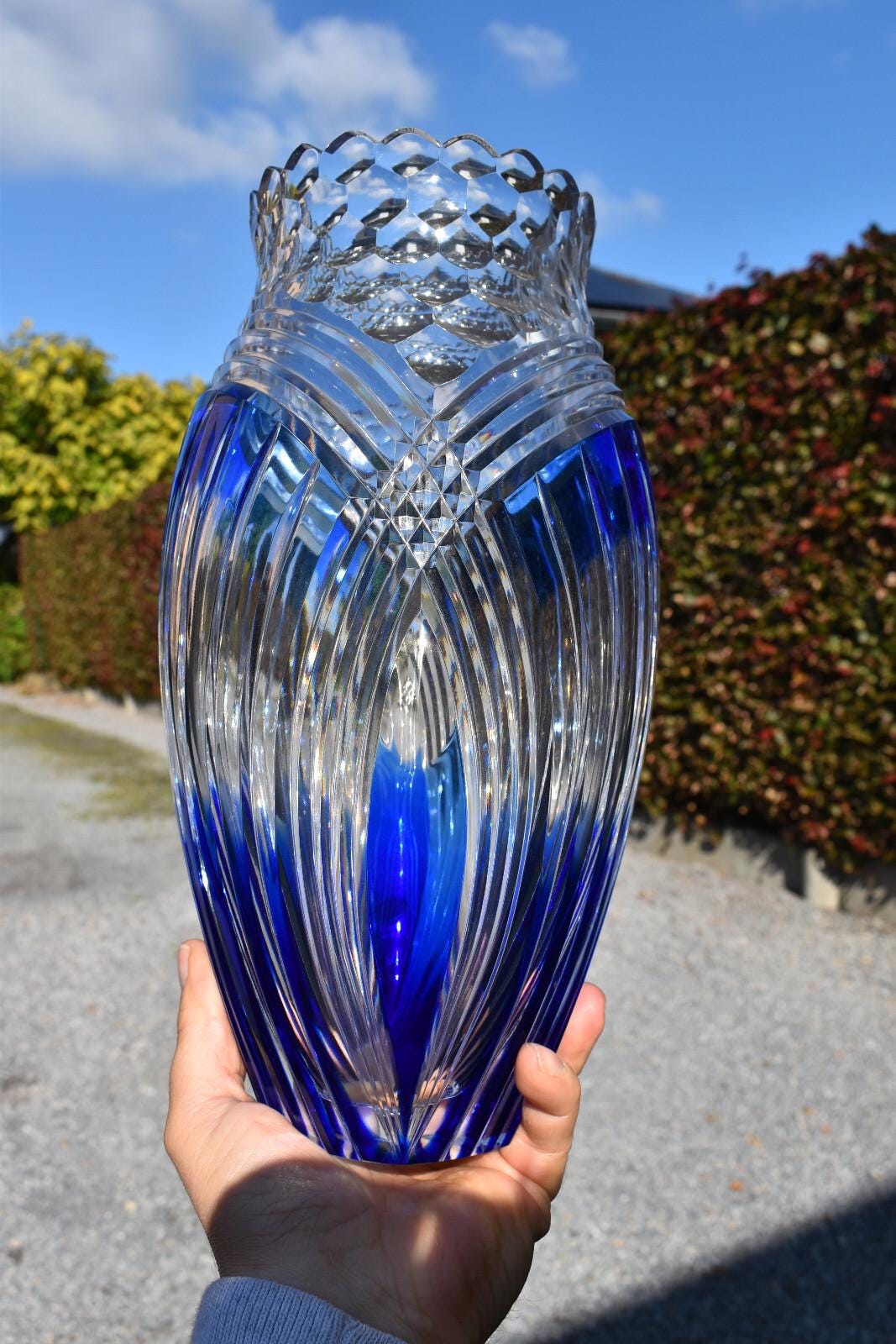 Val Saint Lamber エメラルドグリーン 花瓶 29cm 5kg Val Saint Lamber