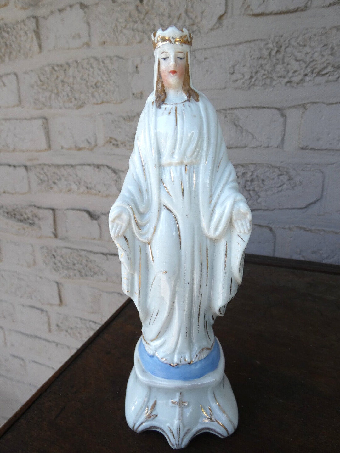 Antique French Vieux Paris Porcelain Madonna Mary Figurine Statue - Etsy