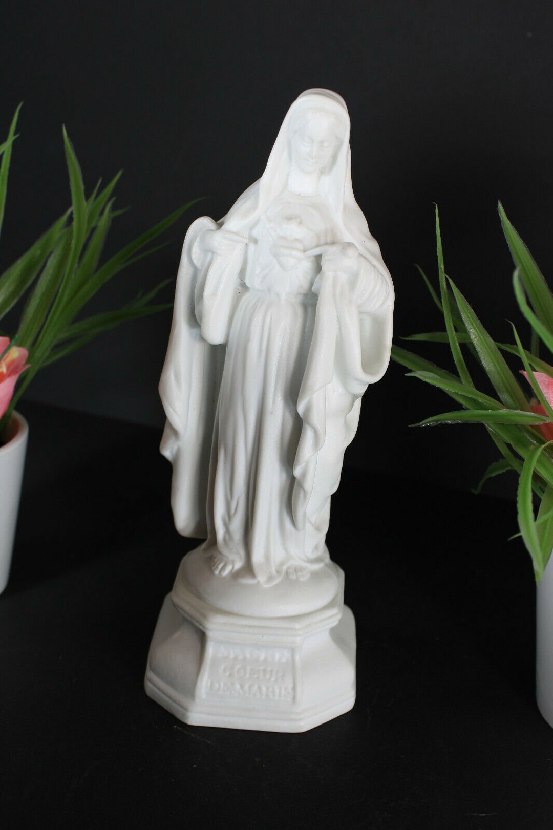 Antique Letu Mauger Porcelain Bisque Madonna Figurine Statue Religious ...