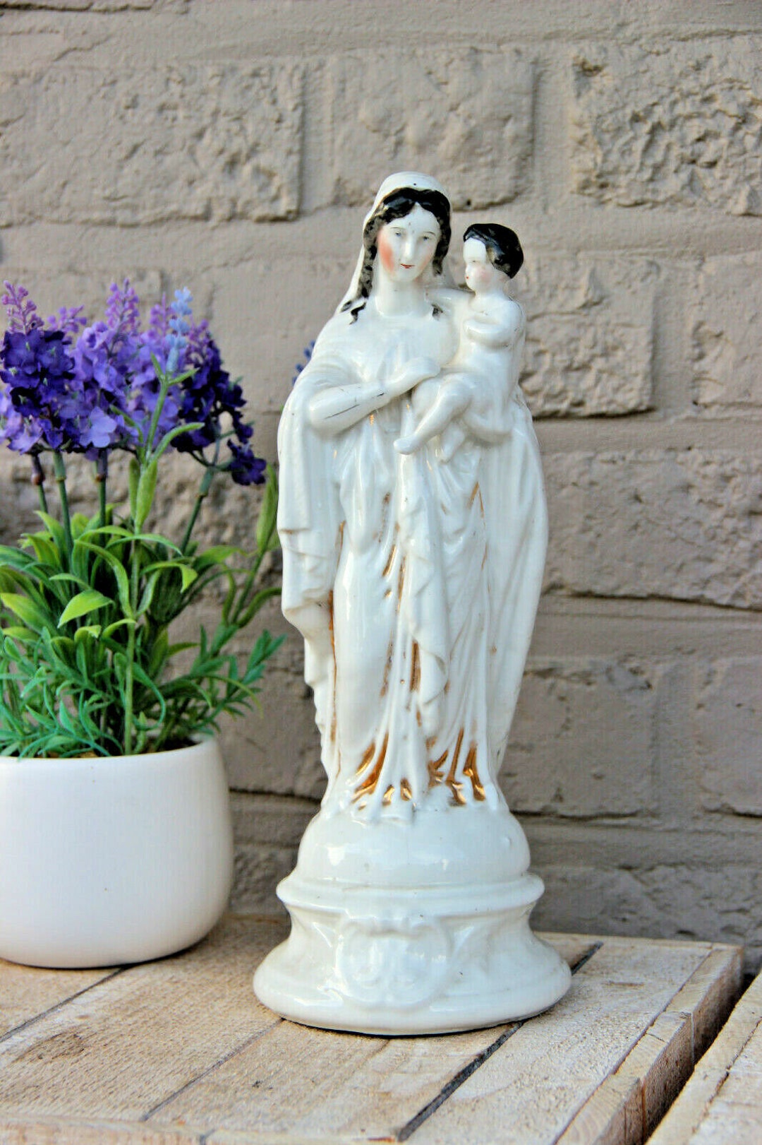 Antique Vieux Paris Porcelain Madonna Religious Figurine - Etsy