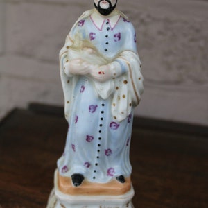 Antique vieux paris porcelain 19thc saint religious figurine statue