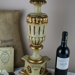 Vtg italian 1960&#39;s wood table lamp