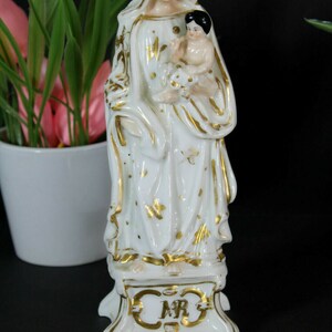 Antique French Vieux Paris Porcelain Madonna Figurine Statue - Etsy