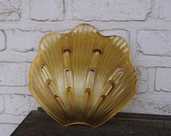 French amber clam shell replacement shade glass for chandelier sconce