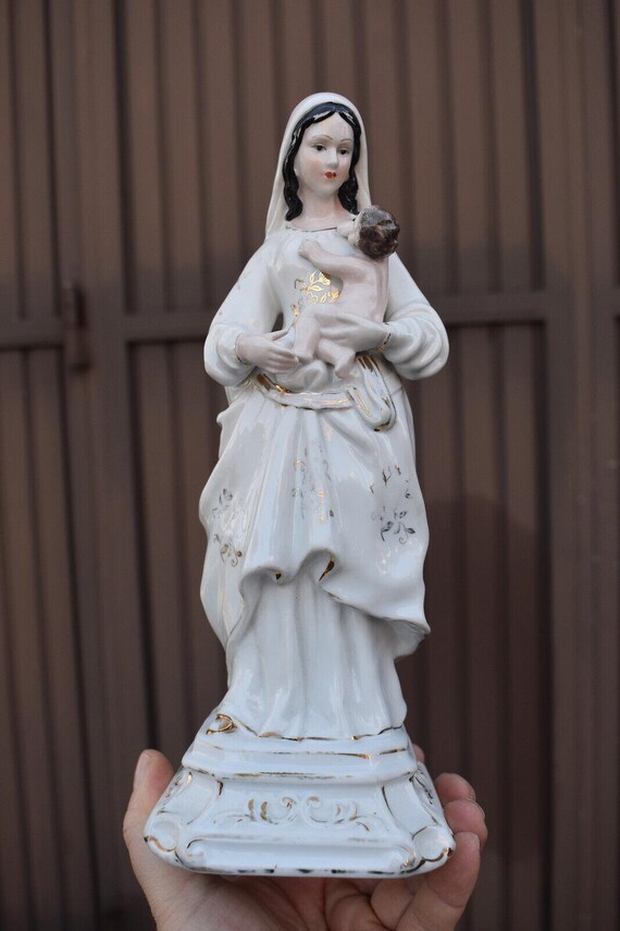 バカラ 大型 フィギュリン 聖母マリア 24cm 1.1kg 聖母子像 マドンナ