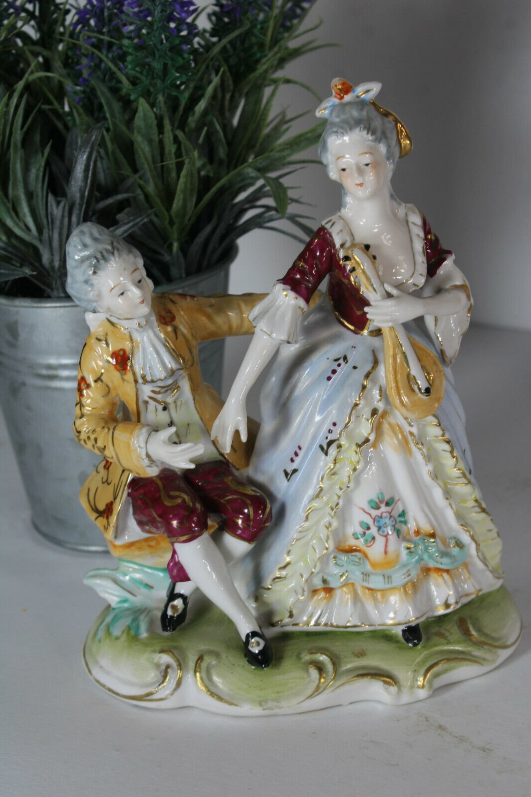 Vintage German Porcelain Figurine Group Romantic Etsy