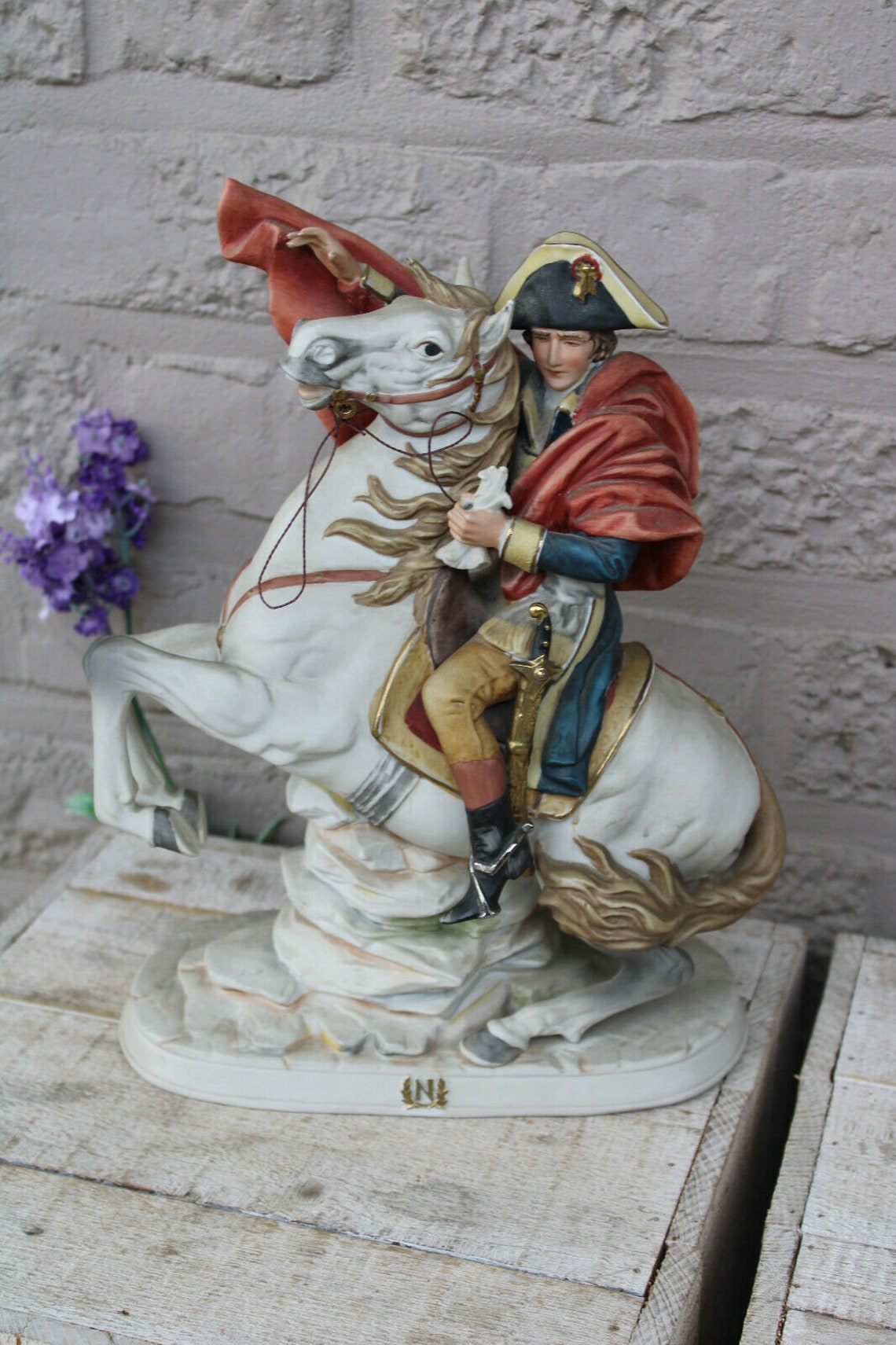 Capodimonte italian porcelain napoleon figurine on horse Etsy