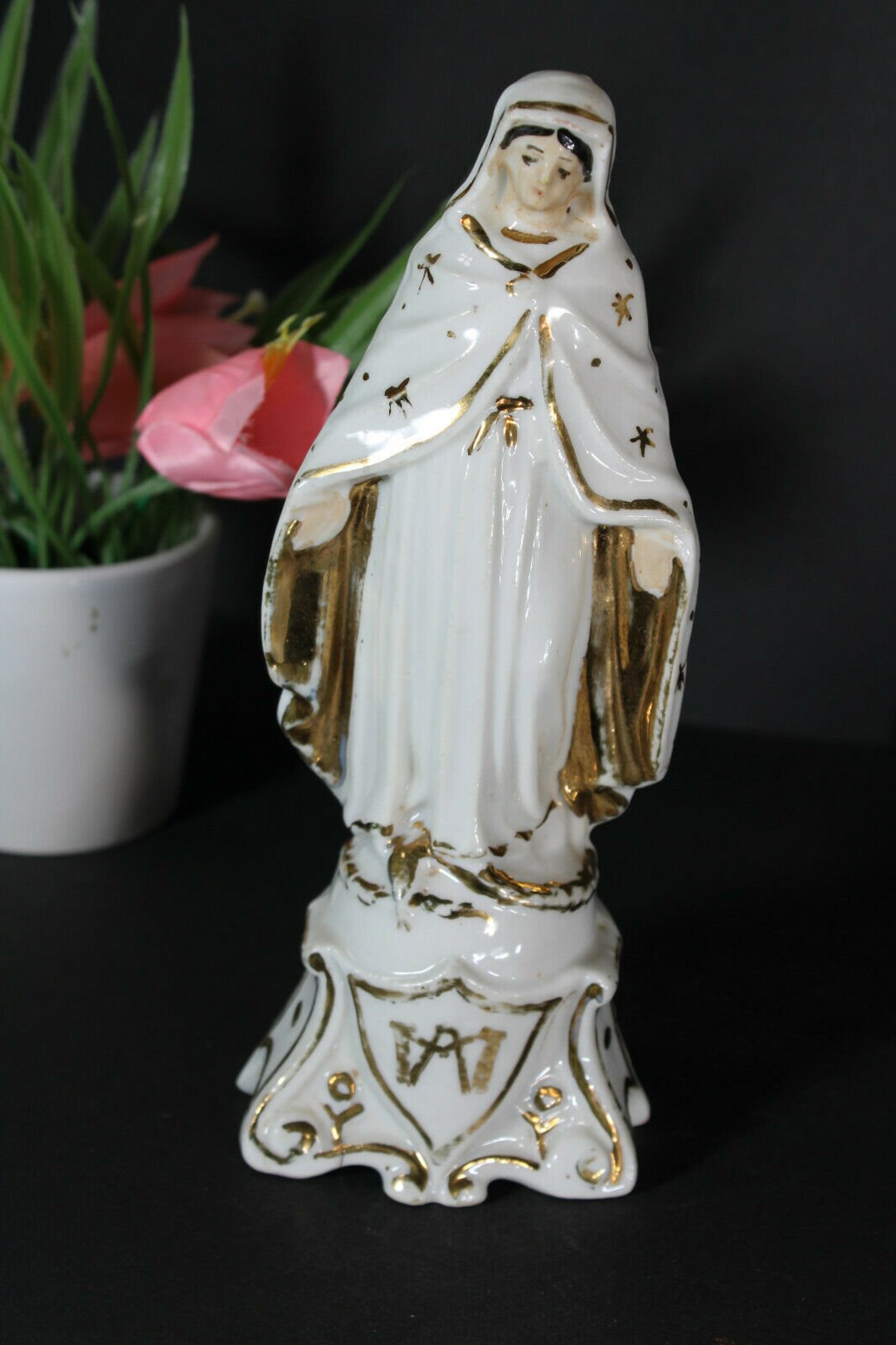 Antique French Vieux Paris Porcelain Madonna Figurine Statue - Etsy