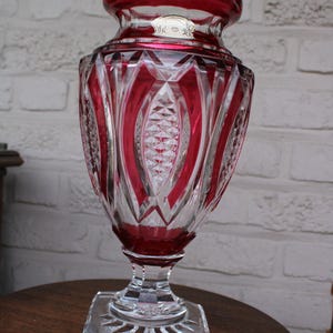 Val Saint Lambert Red Vase - Etsy