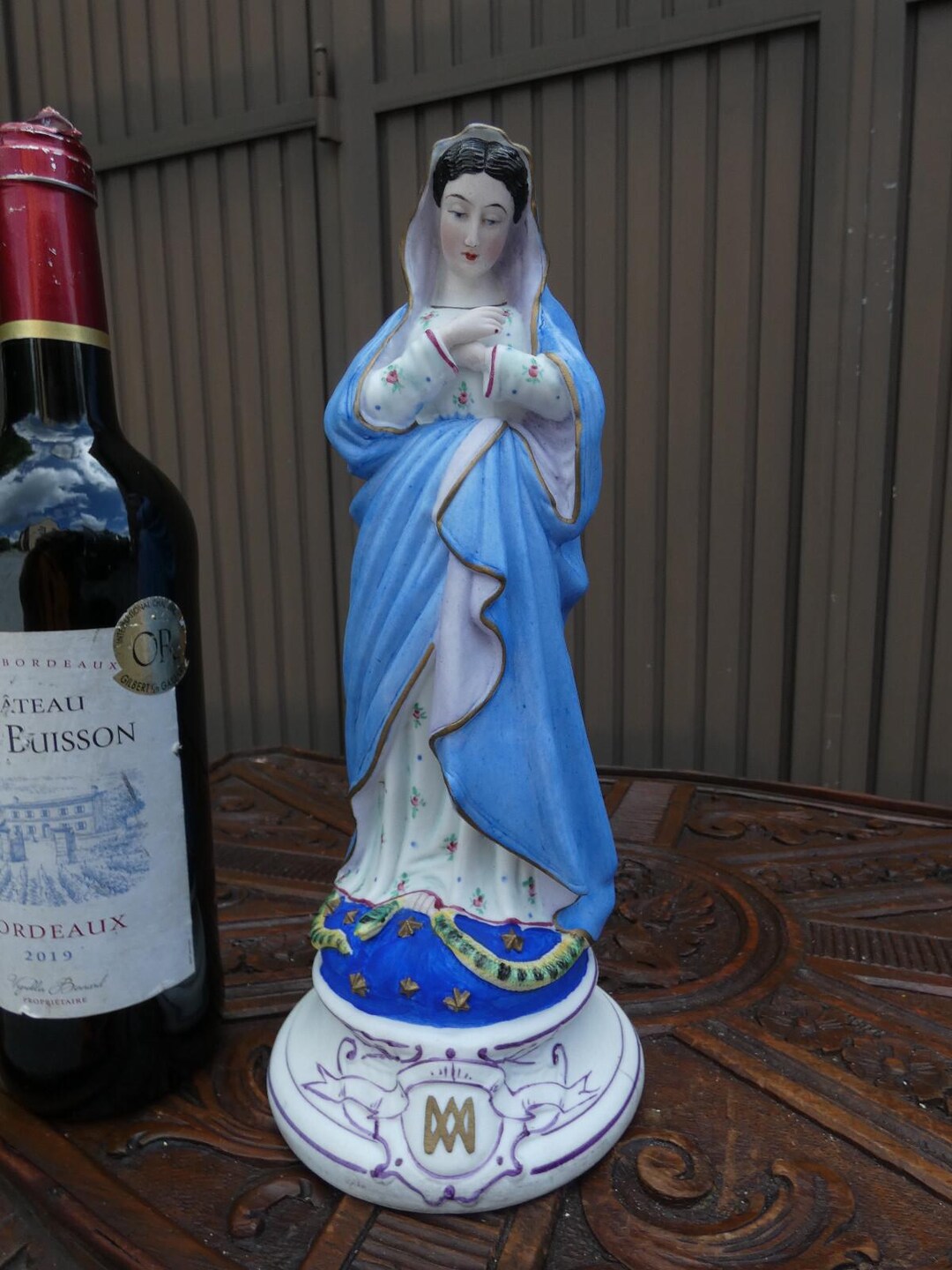 Antique French Porcelain Madonna Figurine Statue Snake Rare - Etsy