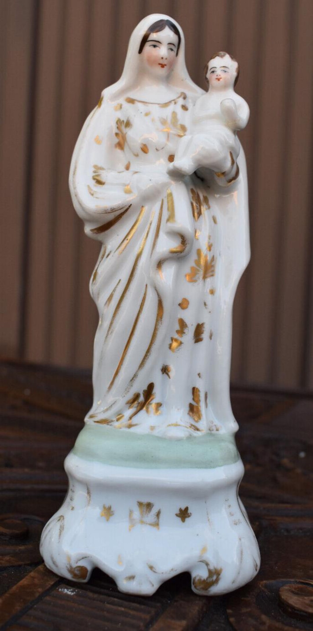 Antique French Vieux Paris Porcelain Madonna Jesus Figurine Statue ...