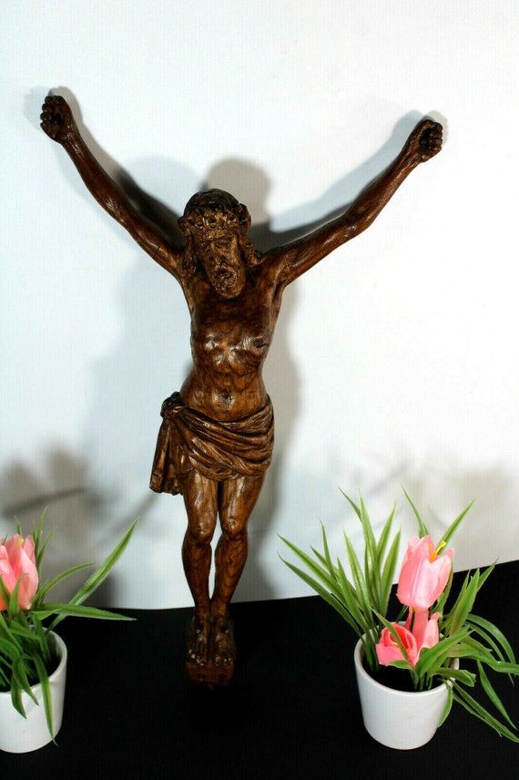 イエス・キリスト像 Jesus Statue アンティーク 木彫り彫刻 イエス・キリスト像 Jesus Statue アンティーク 木彫り彫刻