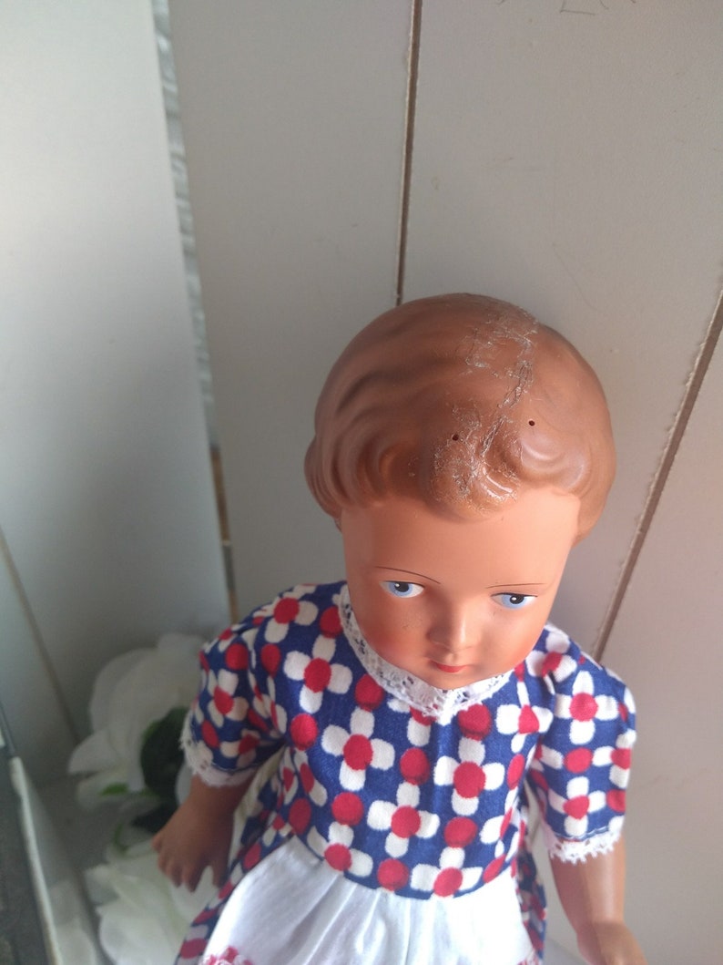 Antique schildkrot doll with kitchen stove german vintage image 2