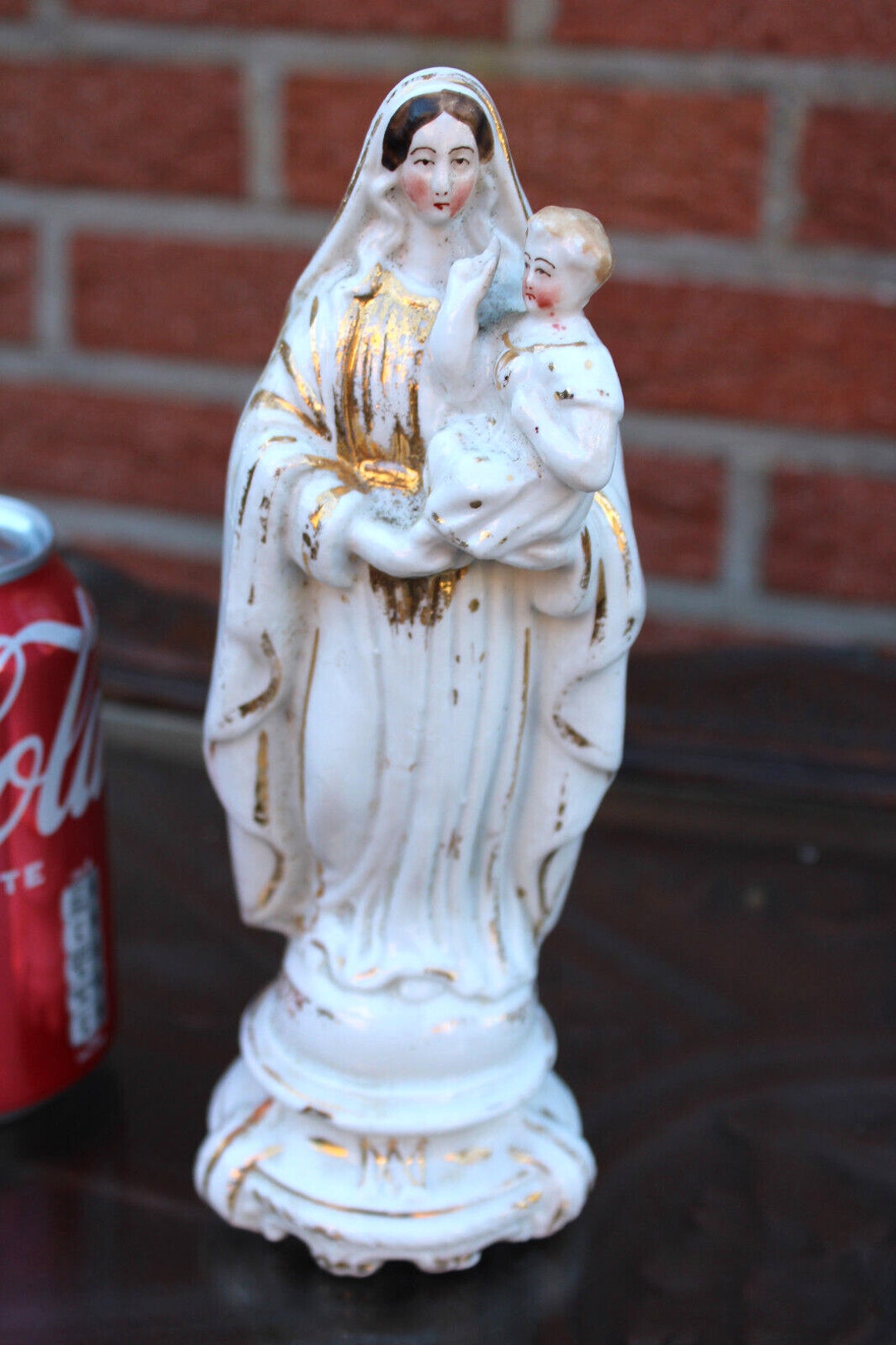 Antique French Vieux Paris Porcelain Madonna Child Figurine Statue ...