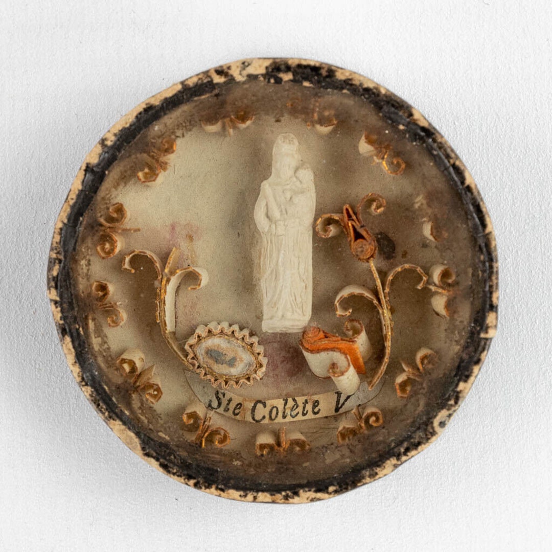 Vintage Relic Saint Colette Coleta Gent Patron Saint - Etsy