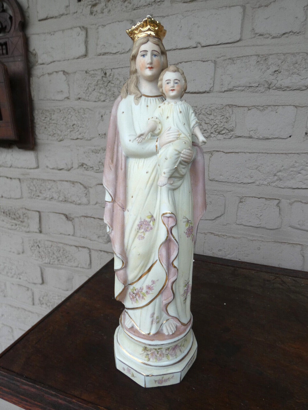 Antique Porcelain Statue Mary Madonna - Etsy