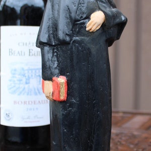 Estatueta antiga de santo estanislau, estátua religiosa de cerâmica rara