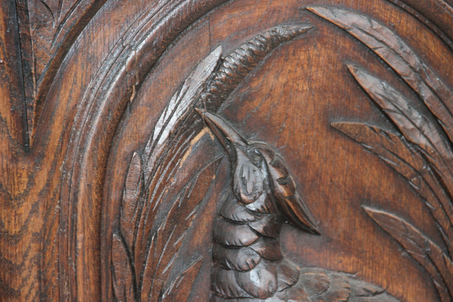 Pair black forest hunting wood carved door panels Etsy