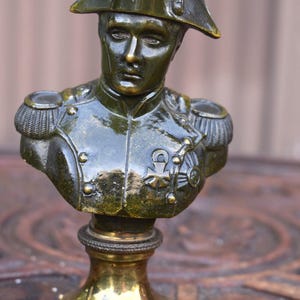 Vintage bronze napoleon bonaparte bust statue sculpture