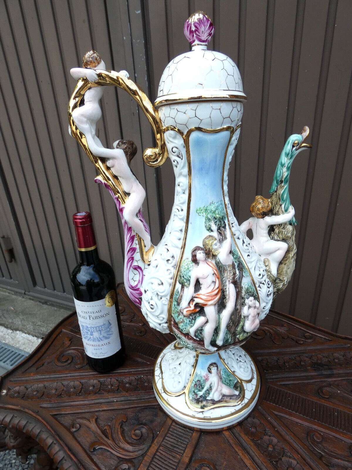 Capodimonte カポディモンテ イタリア製 天使 陶器 小物入れ Capodimonte カポディモンテ イタリア製 天使 陶器 小物入れ