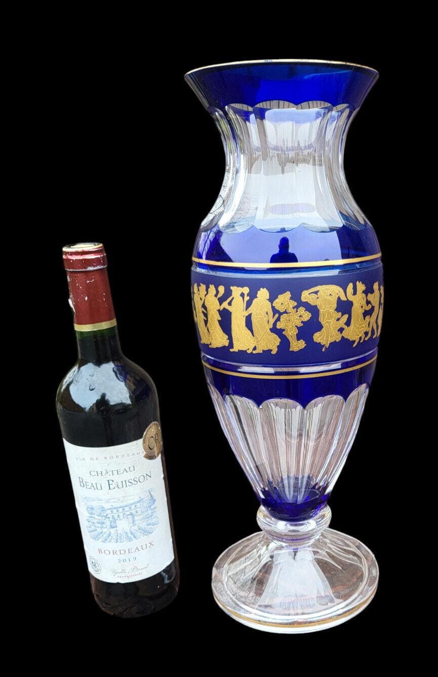 Val Saint Lambert Blue - Etsy