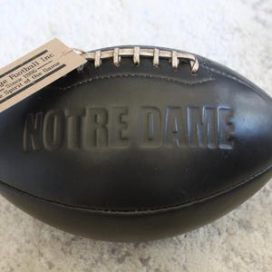 Vintage 1950&#39;s Football | Notre Dame | 100% leather | The perfect sports gift | Hand crafted