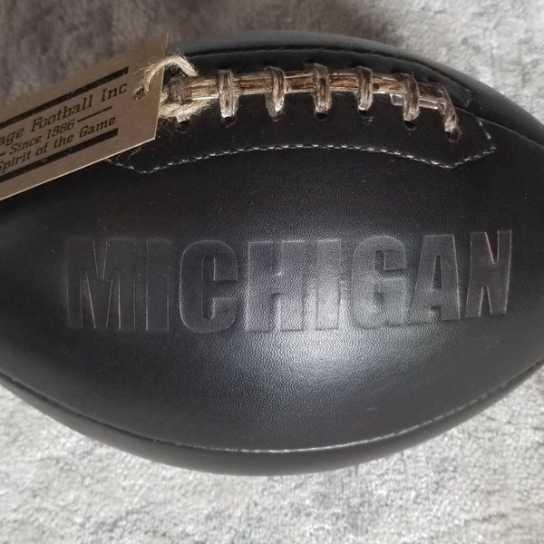 Vintage 1950's Football | Michigan | 100% leather | The perfect sports gift | Hand crafted