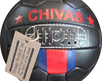 CHIVAS | 1960's Vintage Soccer Ball | 100% Leather | Hand Crafted | The Perfect Soccer Gift