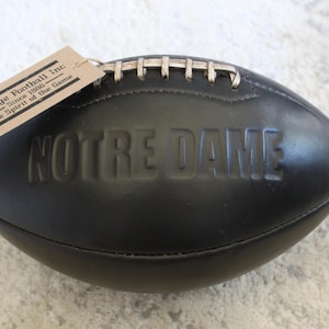 Vintage 1950&#39;s Football | Notre Dame | 100% leather | The perfect sports gift | Hand crafted